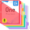 Forvencer 24 Count Dividers for 3 Ring Binder, Binder Dividers by Forvencer