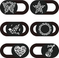 6Pcs 6 Styles Laptop Camera Cover Music Notes Privacy Guard Accessories by PRESSINART