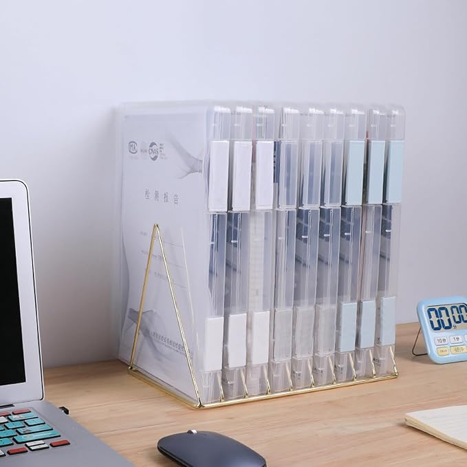 LonlyEagle 6 Pcs Clear A4 File Portable Project Case, Plastic Storage Box - Image 3