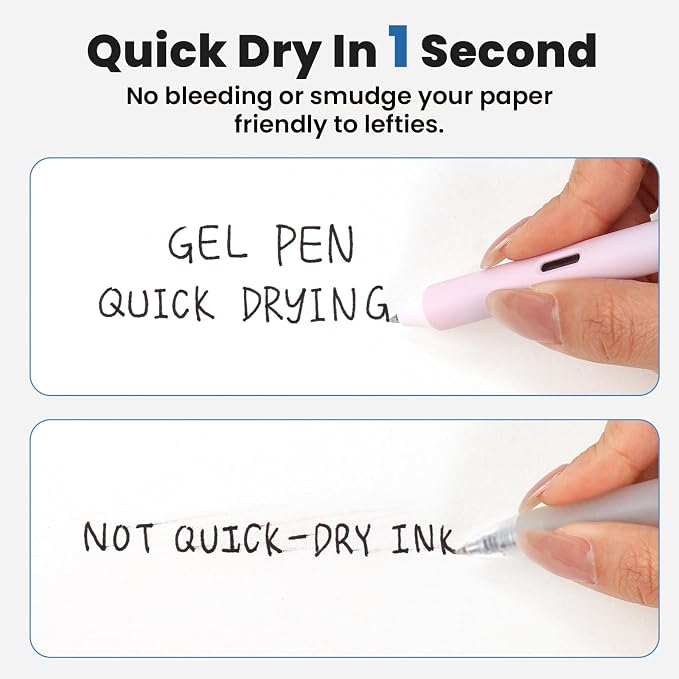 WRITECH Gel Pens Fine Point: 0.5mm Black Ink Retractable 4ct Smooth Writing No - Image 5