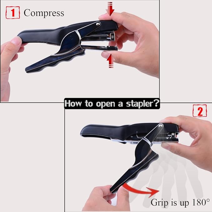 Stapler with 1000 Staples-Plier Stapler Save 60% Power, Good - Image 6