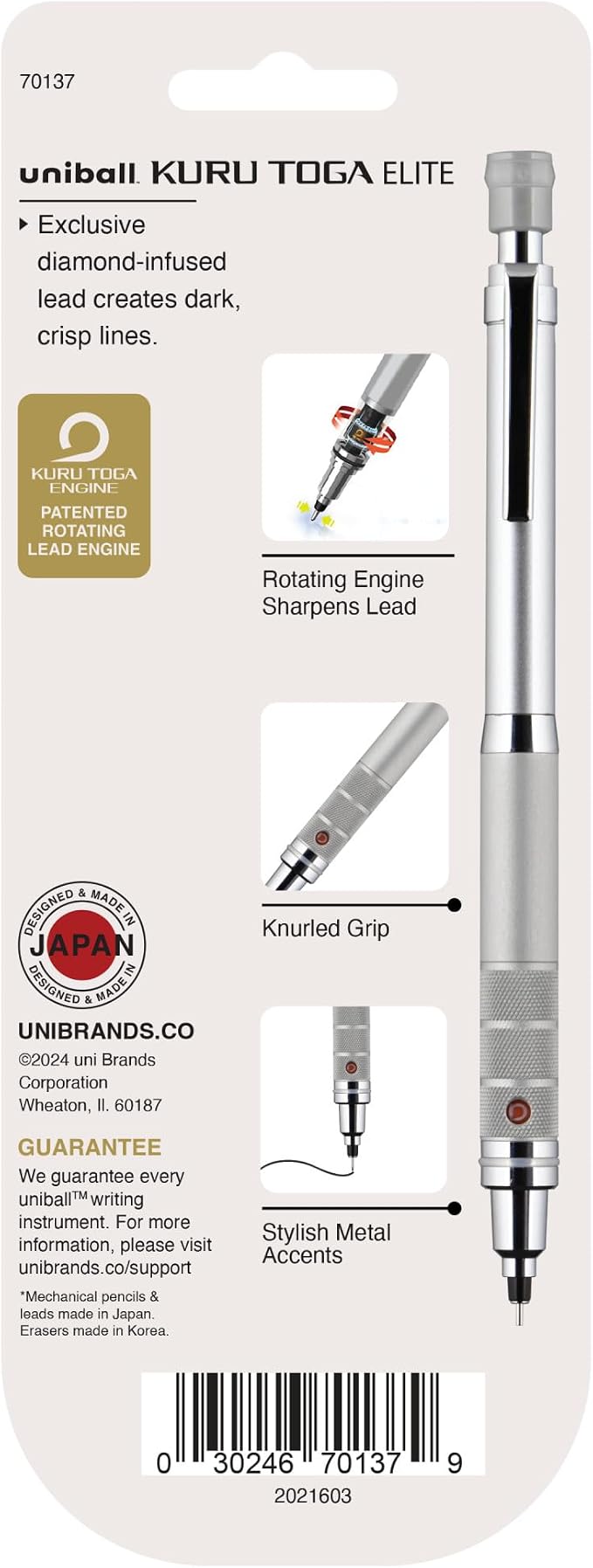 uniball Kuru Toga Elite Mechanical Pencil Starter Kit, HB #2, 1 Pack - Image 8