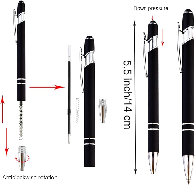 PASISIBICK 12-Piece Black Ballpoint Pen - Image 6