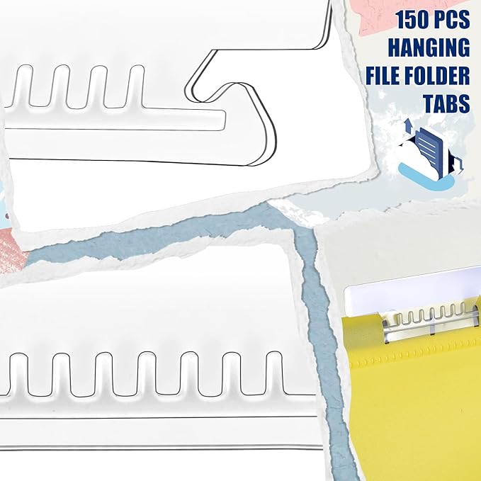 50 Pcs 3 1/2 Inch Hanging File Folder Tabs - Image 3