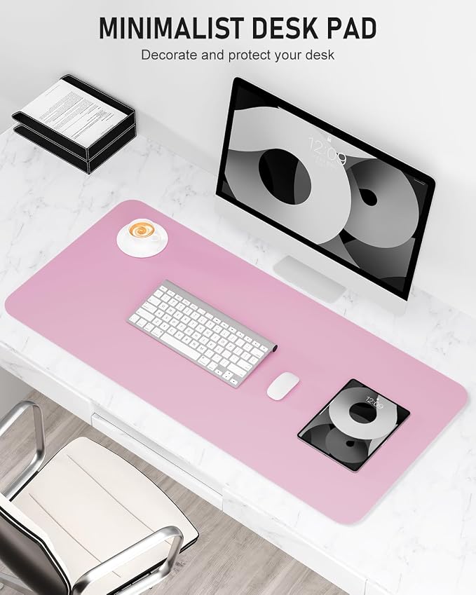 Desk Pad, 23.6" x 13.8" PU Leather Non-Slip Desk Mat Large Mouse Pad - Image 2