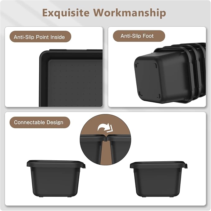 A-LuGei 【 & 5 Size】 Tool Box Organizer Tray Divider Set, 【Black】 - Image 6