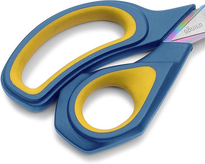 LIVINGO 8.5” Premium Fabric Scissors, Heavy Duty All-Purpose Titanium Coating - Image 3