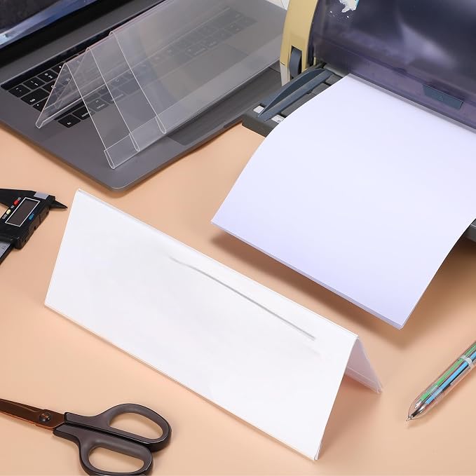 Vicenpal Acrylic Name Plate for Desk, PVC Names Tent Card Holder, Table Sign - Image 4
