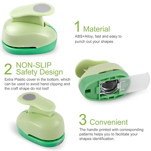 UCEC Craft Hole Punch, 2+1.5+1+5/8Inch Circle Punch, Circle Hole Punch - Image 3