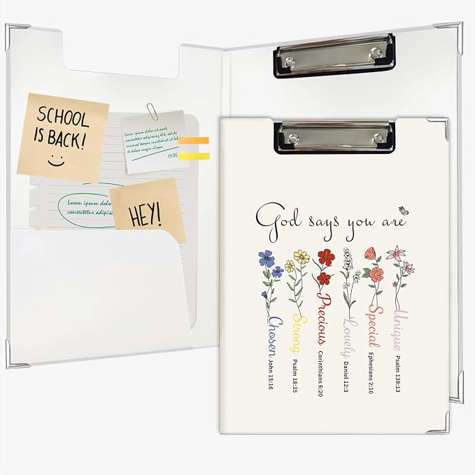 Lacama Christian Gifts for Women，Inspirational Clipboard for Women, God Says by Lacama