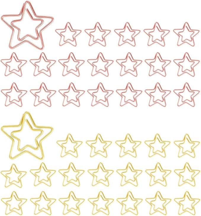 OWLFAVO Star Shape 40pcs Paper Clips by OWLFAVO