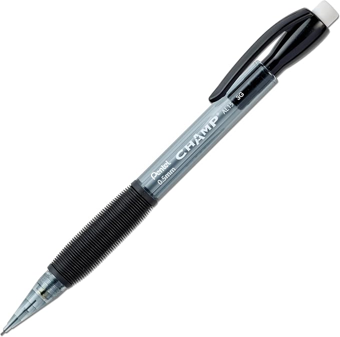 Pentel Champ Mechanical Pencil Mechanical Pencil, Tinted Black Barrel, Box of 12 - Image 2