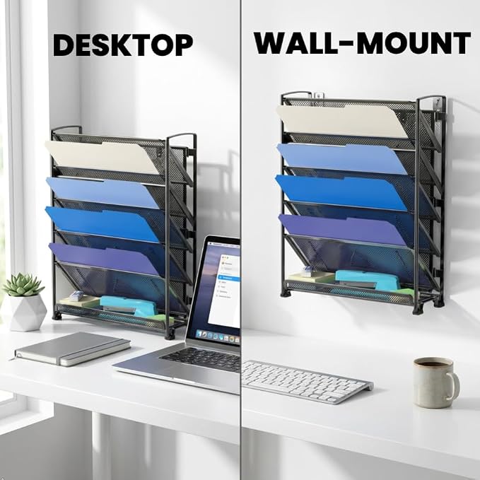 Simple Houseware 6-Tier Wall Mount Document Letter Tray Organizer - Image 10