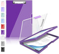Sooez Clipboard with Storage, Heavy Duty Cleaview Clip Boards 8.5x11 with Dual by Sooez