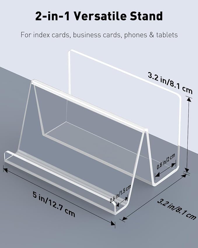 Uniclife 2 Pack 3x5 Index Card Holder, Index Card Organizer, Postcard Holder - Image 5