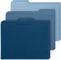 Whaline Dusty Blue File Folders Letter Size 12 Packs 3 Colors Gradient Blue by Whaline