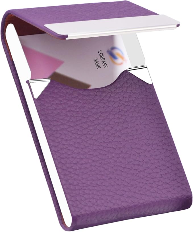 Business Card Holder with Ultra Slim Design, Business Card Case with Premium PU - Image 2
