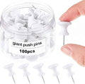 Outus 100 Pcs Giant Push Pins Jumbo Tacks 1 Inch Plastic Head by Outus