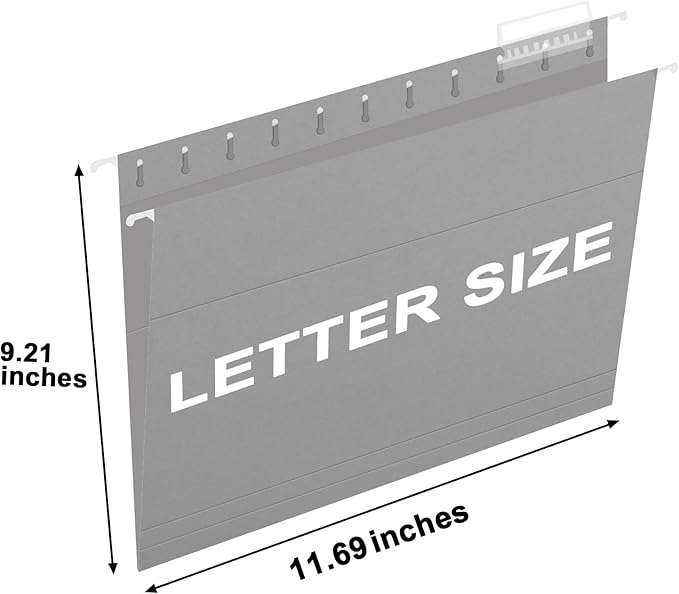 HERKKA Hanging File Folders, 30 Pack Reinforced Letter Size Hanging Folders - Image 2