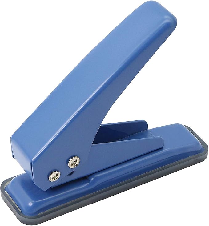 Single Hole Puncher, 1/4" Hole, 20 Sheet Capacity, 1 Pack | Metal Paper Punch by Tamaki