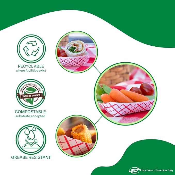 Southern Champion Tray 0409 #50 Southland Paperboard Food Tray, 1/2 lb Capacity - Image 5