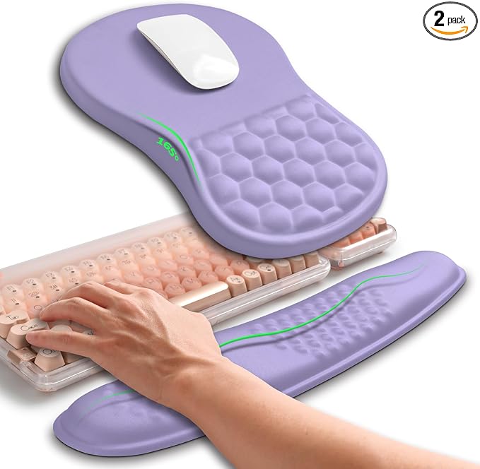 Hokafenle 2in1 Combination, Wave Keyboard Wrist Rest and Ergonomic Curvature by Hokafenle