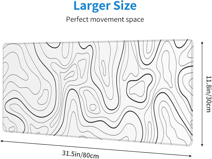 White Extended Gaming Mouse Pad - Image 2