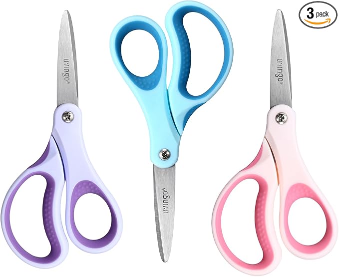 LIVINGO Kids Scissors for Ages 8-11 by LIVINGO