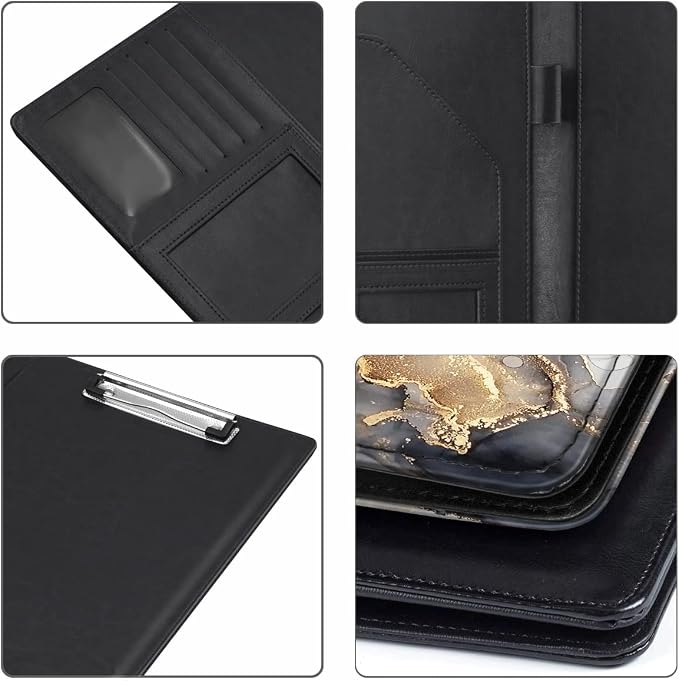 Padfolio Business/Resume Portfolio Folder, Marble Leather Interview Organizer - Image 7