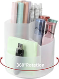 Desk Pencil Pen Holder, 3 Slots 360-Degree Spinning Organizers, Desktop Storage by EDENMS