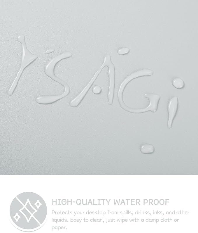 YSAGi Non-Slip Leather Desk Pad L Size, Waterproof Laptop Computer Desk - Image 4