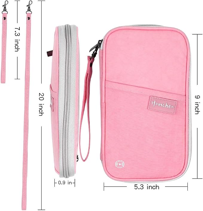 RFID Passport Wallet with Vaccine Card Slot, Family Travel Passport Holder - Image 2