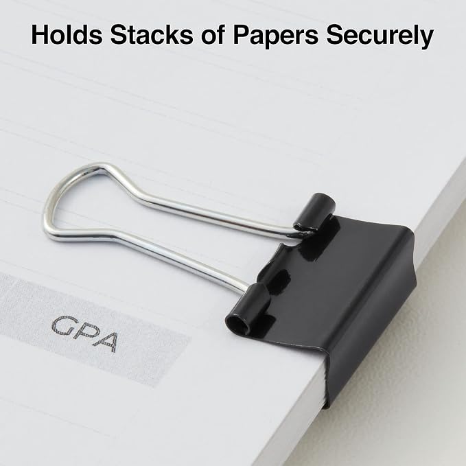 Staples Binder Clips, Small Size, 0.75" Width, 432 Pack – Compact Clips - Image 4