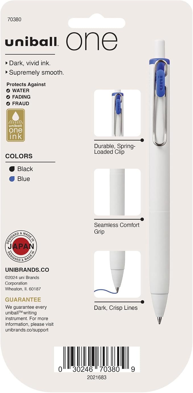 uniball one Retractable Gel Pens, Medium Point, 5 Pack - Image 9