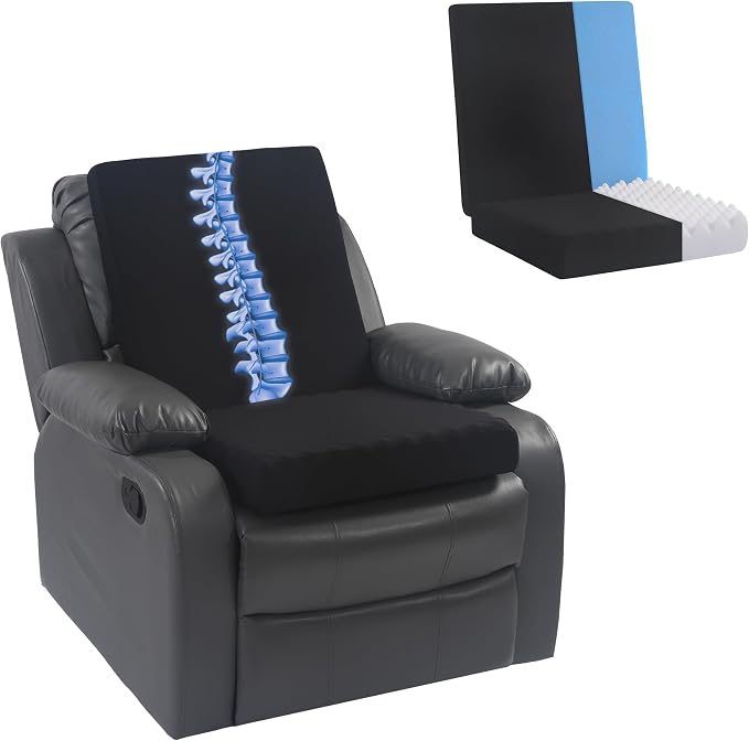 Recliner Seat Cushion, Egg Foam Creat Seat Cushion & Memory Foam Back Pad | by Unknown