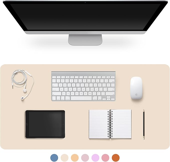 CADONO Leather Desk Pad Protector, Non-Slip PU Leather Large Mouse Pad by CADONO