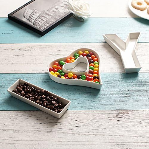 Coffeezone Small Ceramic Letter Dishes Mini Nut Plates - Image 6