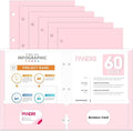Two Pocket Portfolio Folders, PANDRI 60 Pack 3 Hole Punched 2 Pocket Folders by PANDRI