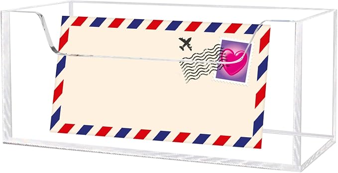 Acrylic Mail Holder Organizer Box by Weiai
