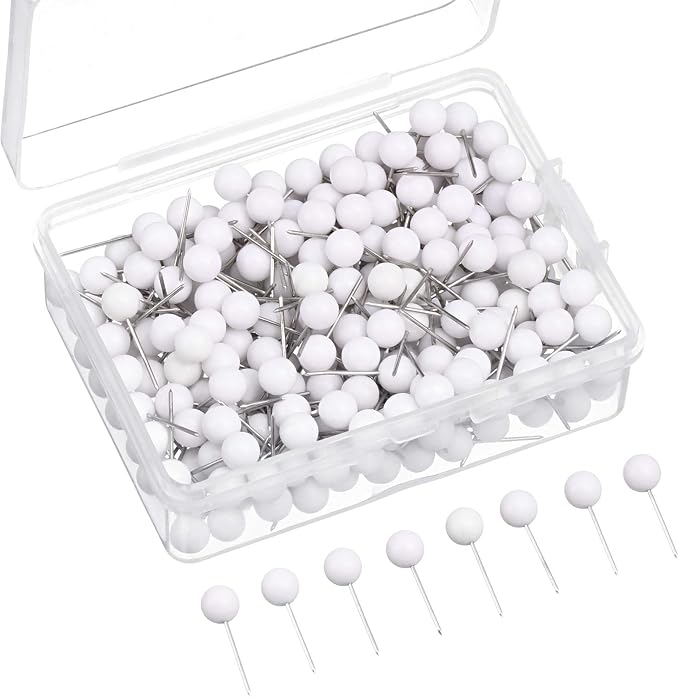 Map Tacks Push Pins Small Size 300 Packs by Outus