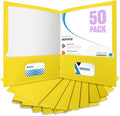 BIBRADAA® 50 Packs Yellow Folders, Paper Folder Surface by BIBRADAA