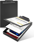 Metal Clipboard with Storage, Letter Size Heavy Duty Aluminum Clipboards by Sunnyclip