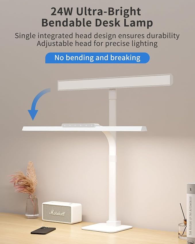24W Clamp on Desk Lamp for Home Office, Touch Control Light - Image 4