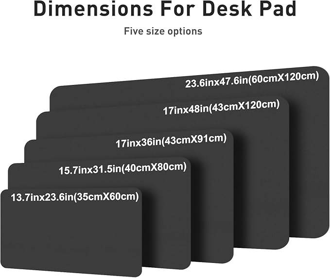 Aothia Leather Desk Pad Protector, Mouse Pad, Office Desk Mat, Non-Slip PU - Image 5