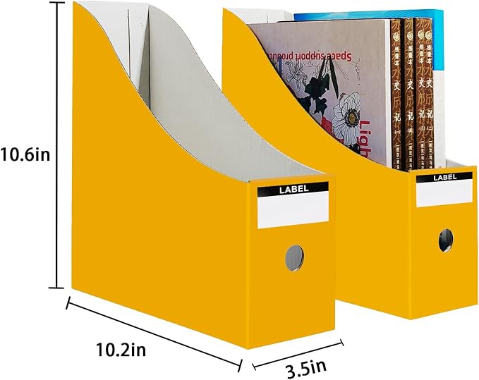 Limitliho 12 Pack Cardboard Magazine File Holder - Image 4