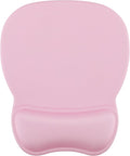 MROCO Ergonomic Mouse Pad with Gel Wrist Rest, 9.4 x 8.1 in, Pale Pink | by MROCO