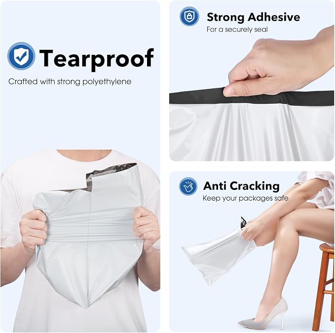 Fuxury 1000pcs 10x13" Poly Mailers, Waterproof Shipping Bags - Image 4