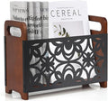 Magazine Holder, Wood Magazine Rack Floor, Rustic Magazine File Holder Organizer by QILICHZ