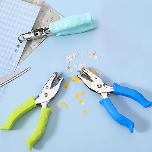 Giantree 12 Pack Single Hole Punch 1/4 inch Handheld Paper Puncher - Image 6