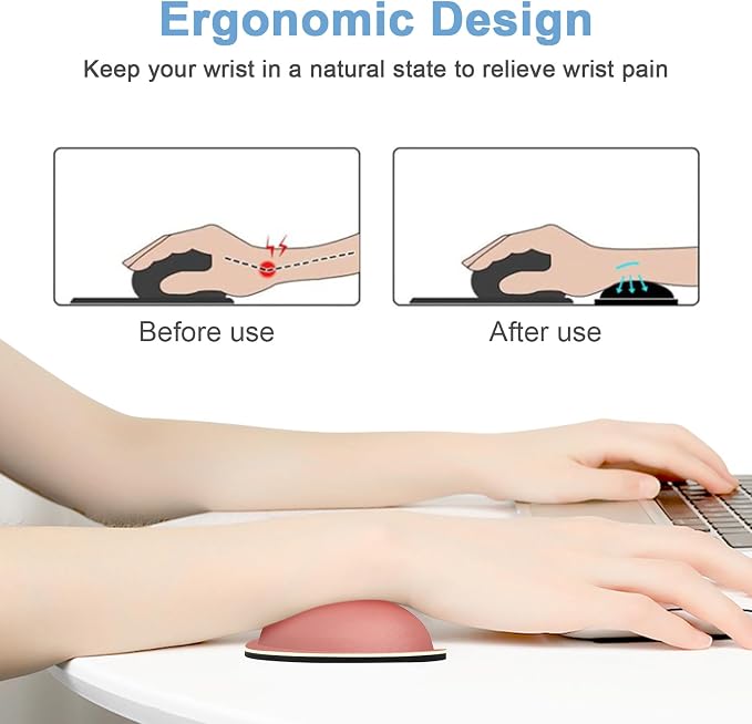 Dapesuom Mouse Wrist Rest, Ergonomic Memory Foam Mouse Wrist - Image 3